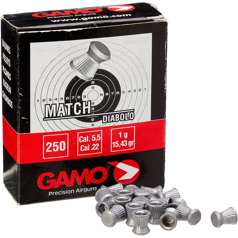 Balines 5.5 mm Gamo Match Carton 250 uds - Armería carril