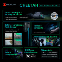 Visor nocturno digital Cheetah C32F-S con emisor IR 850 nm HIKMICRO