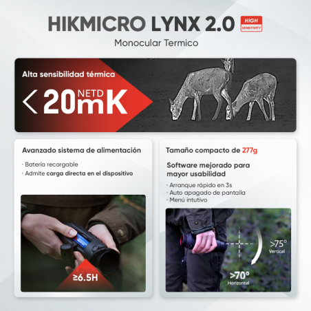 Monocular térmico LYNX Pro LH25 2.0 HIKMICRO